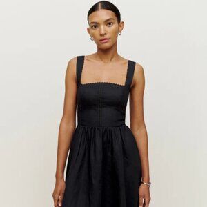 Reformation petite Tagliette dress in Black
